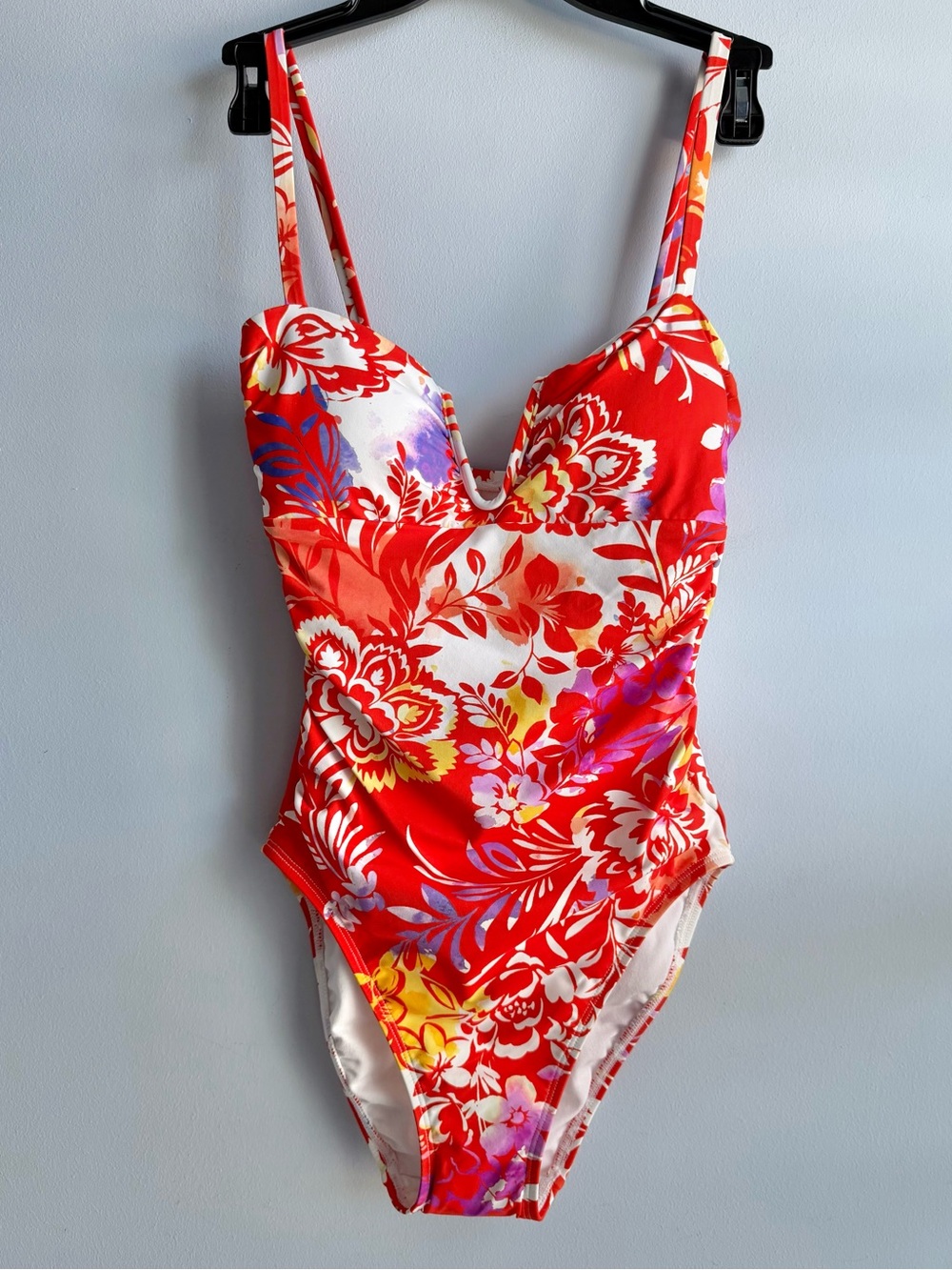 Lauren Ralph Lauren Women's Floral Printed U-Wire One Piece Swimsuit Size 4